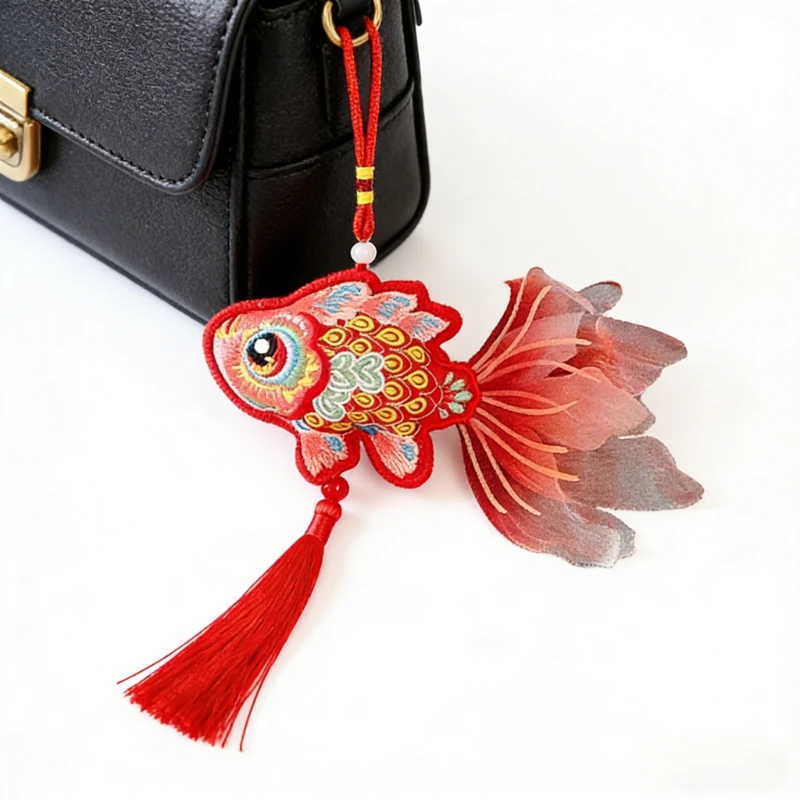 New Year Decoration Five Blessings Tiger Koi Pendant Horse Spring Festival Persimmon Fortune Car Sachet Hanging Ornament Decor