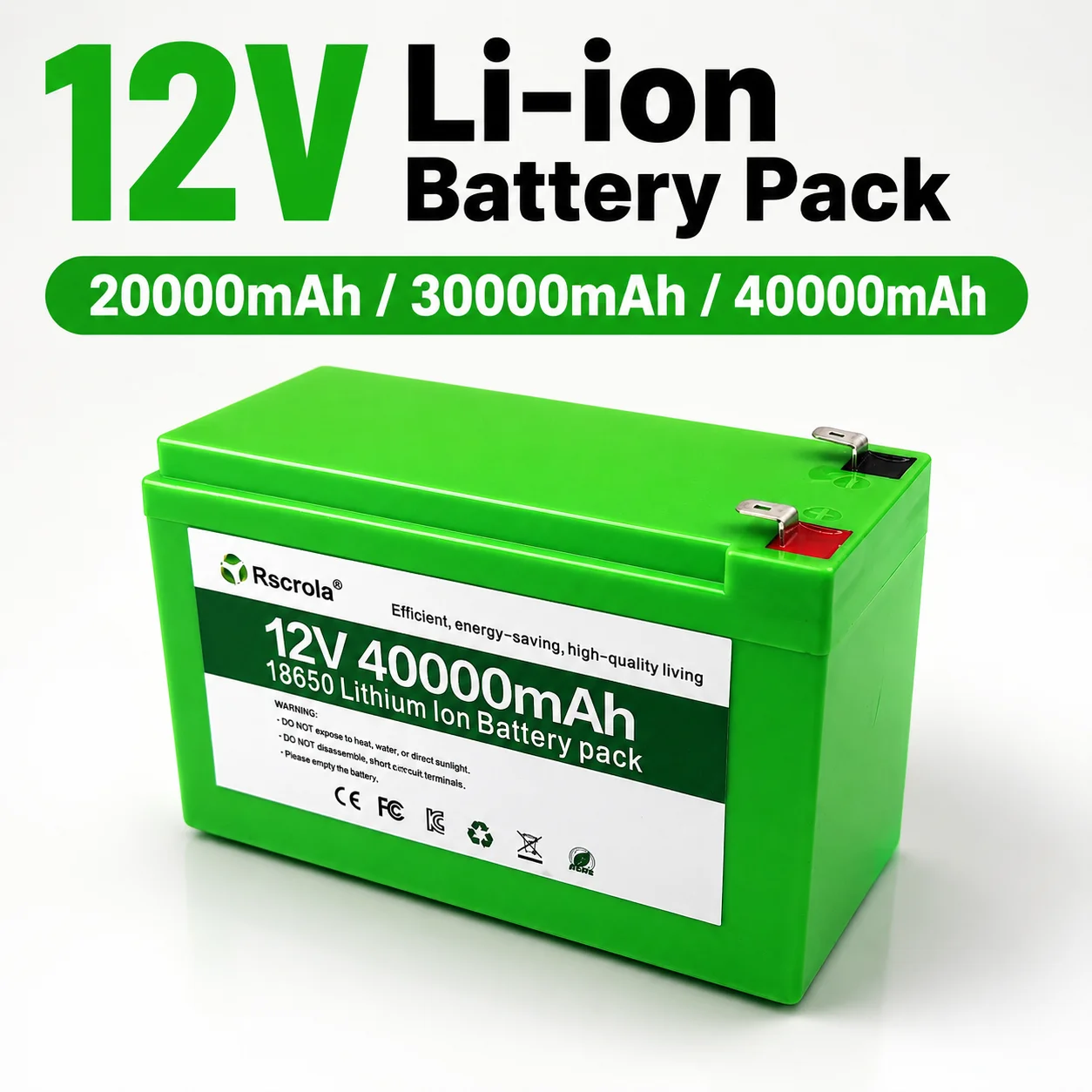 12V Wiederaufladbarer Li-Ionen-Akku 20000mAh 30000mAh 40000mAh Tragbare Stromversorgung für Elektrische Sprühgeräte Backup-Solarsystem