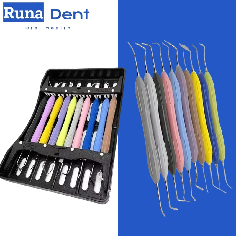 10Pcs Dental Resin Spatulas Set Silicon Composite Resin Instruments Filler Kit Aesthetic Restoration Tool
