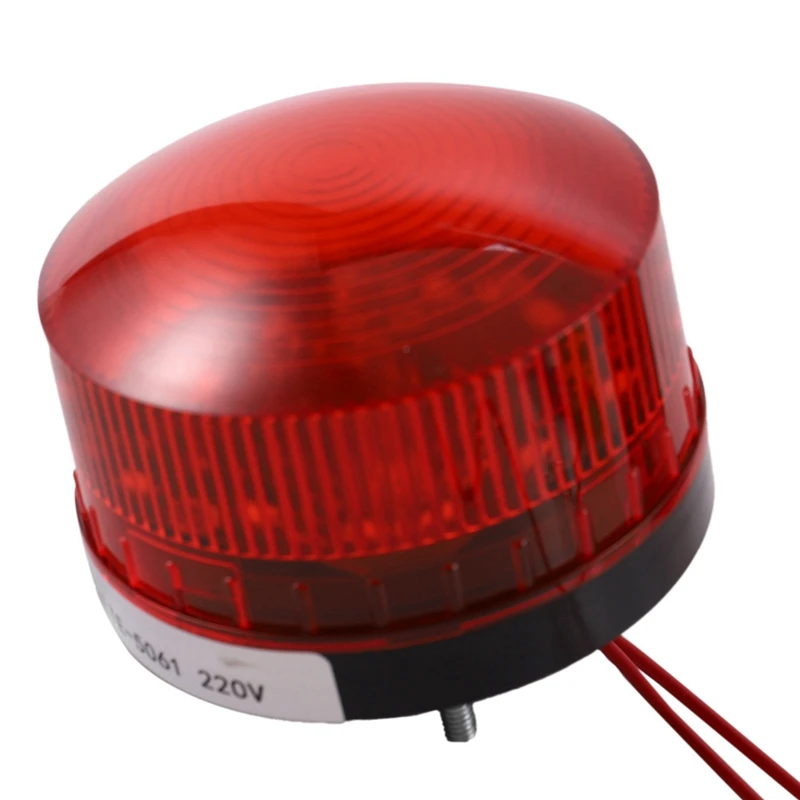 3X AC 220V Industrial LED Flash Strobe Light Accident Warning Lamp Red LTE-5061 De