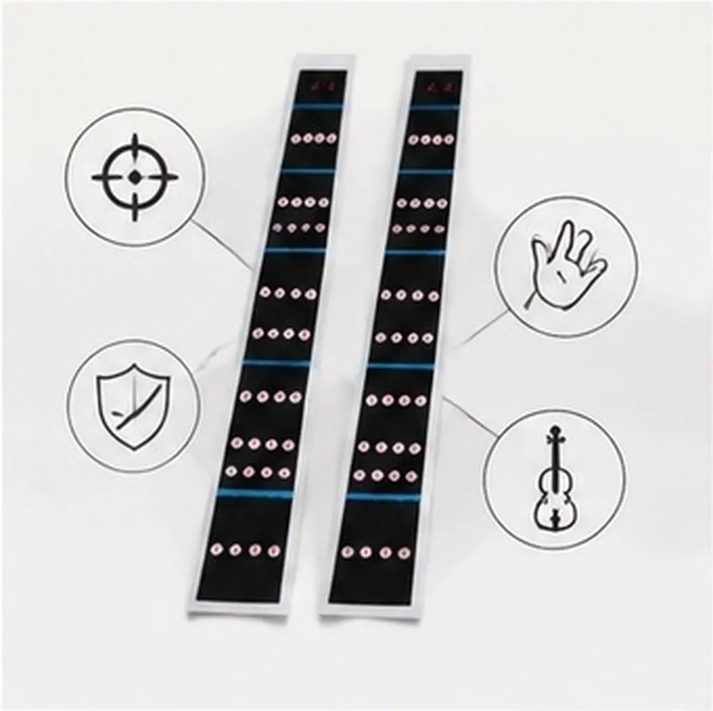 10Sheets Violin Intonation Stickers Finger Guide Decal Fretboard Marking for 44 Size Violin Practice Learning Aid