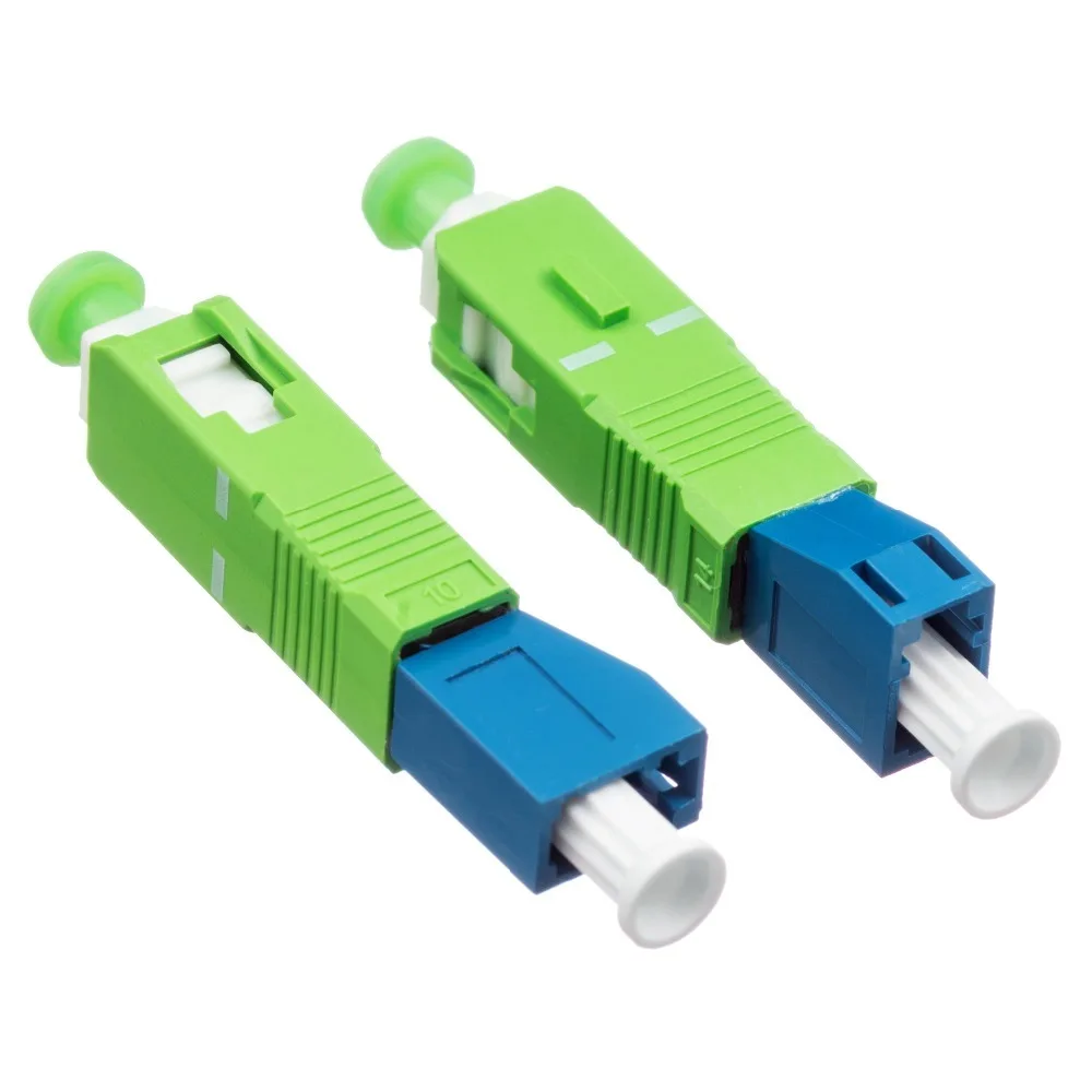 2pcs/lot Optical Adapter SC Male to LC Female Hybrid Fiber Optic Adapter Fiber Connector SC/APC-LC/UPC Singlemode