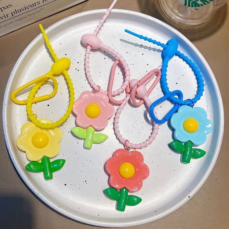 

Colorful Fresh Sunflower Keychain Accessories Student Bag Pendant Car Keychain Small Gift Wholesale Keychain Accessories