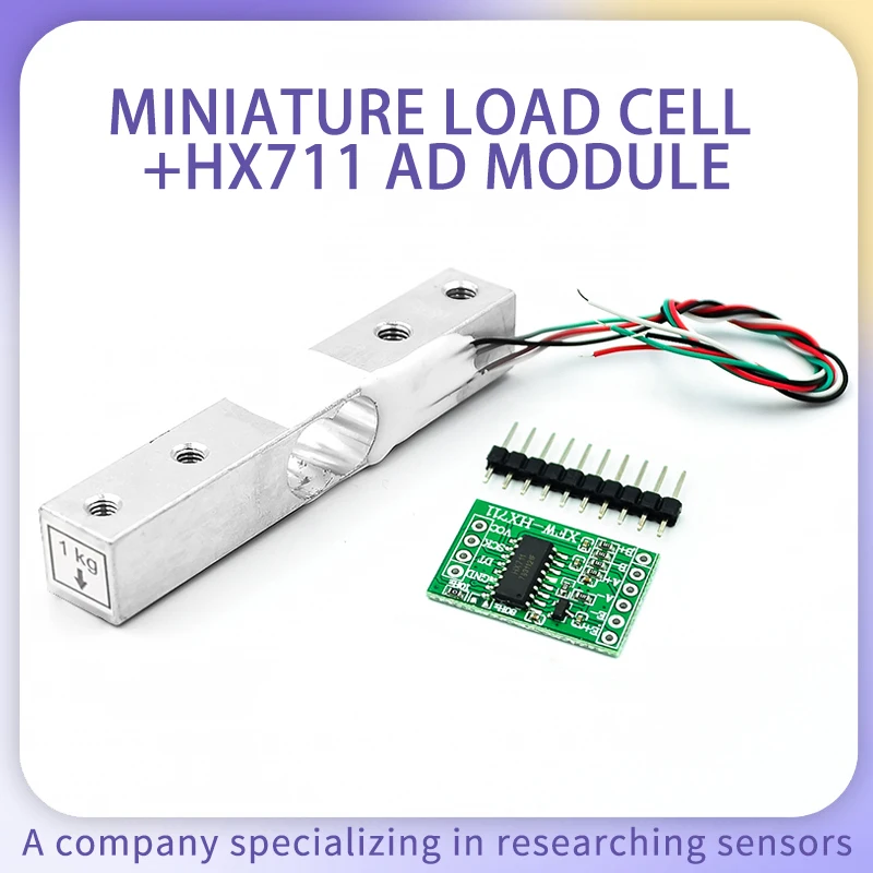 

Миниатюрный тензодатчик + модуль AD HX711, микроконтроллер аналогового преобразования сигнала и датчик веса, портативные весы, кухонные весы «сделай сам»