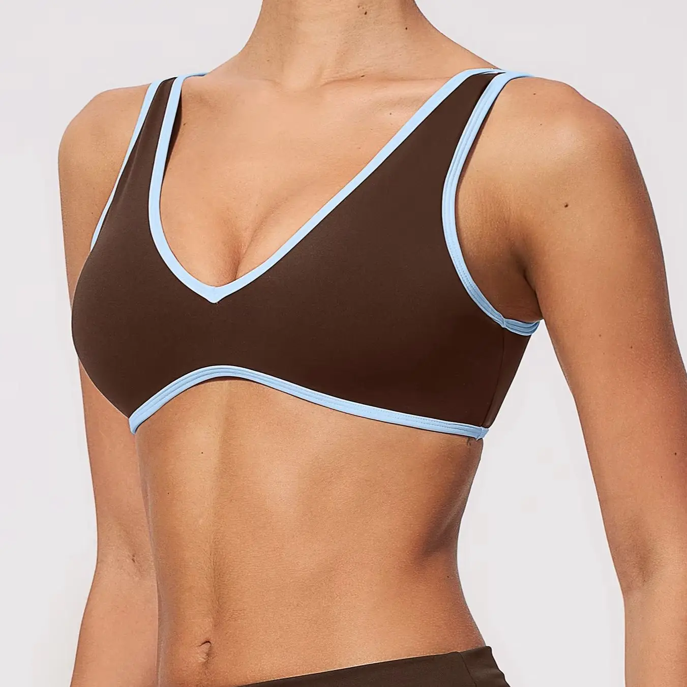 Yoga Bras Backless Color Block Sports Bra Quick-Dry Running Fitness Yoga Top Sports Fitness Bra High Support Women Gym Underwear