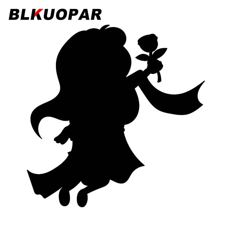 BLKUOPAR For Beautiful Girl Dancing In A Scarf Carrying Roses Car Stickers Sunscreen Vinyl Decals Scratch-Proof Laptop Decor