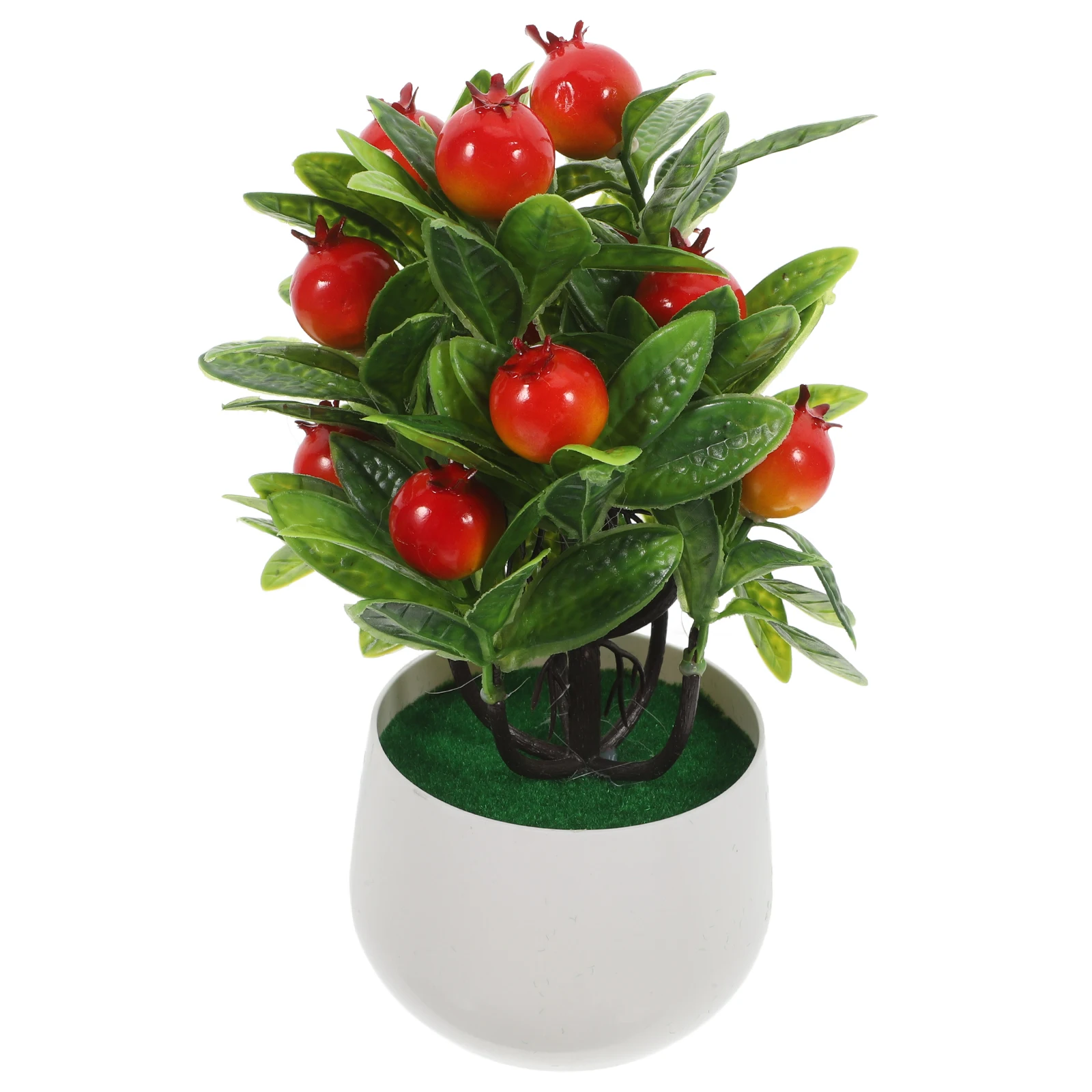 

Realistic Fake Fruit Artificial Bonsai Potted Plant Decor Desktop Indoor Home Mini Faux Bonsai Tree With Artificial Fruits