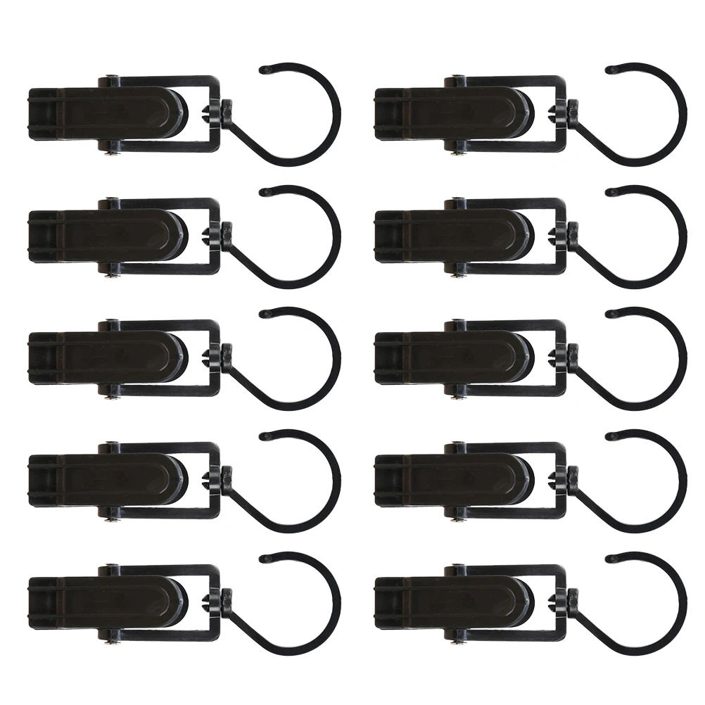 

10 Pcs Camping Hook Clips Windproof Plastic Tent Accessories Durable Material Outdoor Hangers Picnic Gear