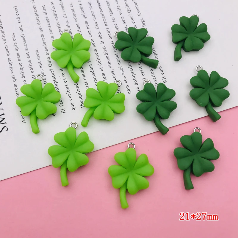 10pcs Resin Flatback Hot Selling Lucky Tree Charm Cute Leaf Pendant for Earring, Keychain, Jewelry, Scrapbooking, DIY, Necklace