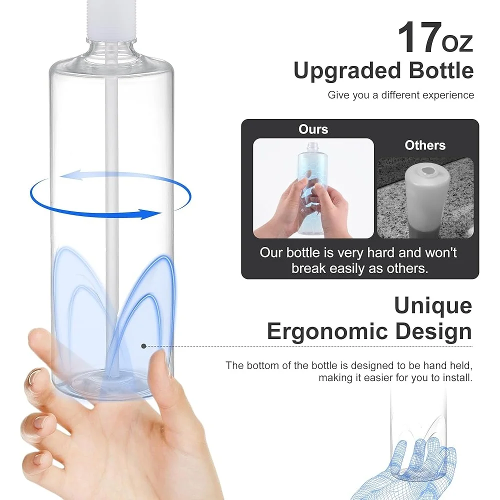 Matte Black Kitchen Sink Soap Dispenser Built in Refill Top Easy Install Liquid Lotion Detergent Multiuse Cylindrical Design