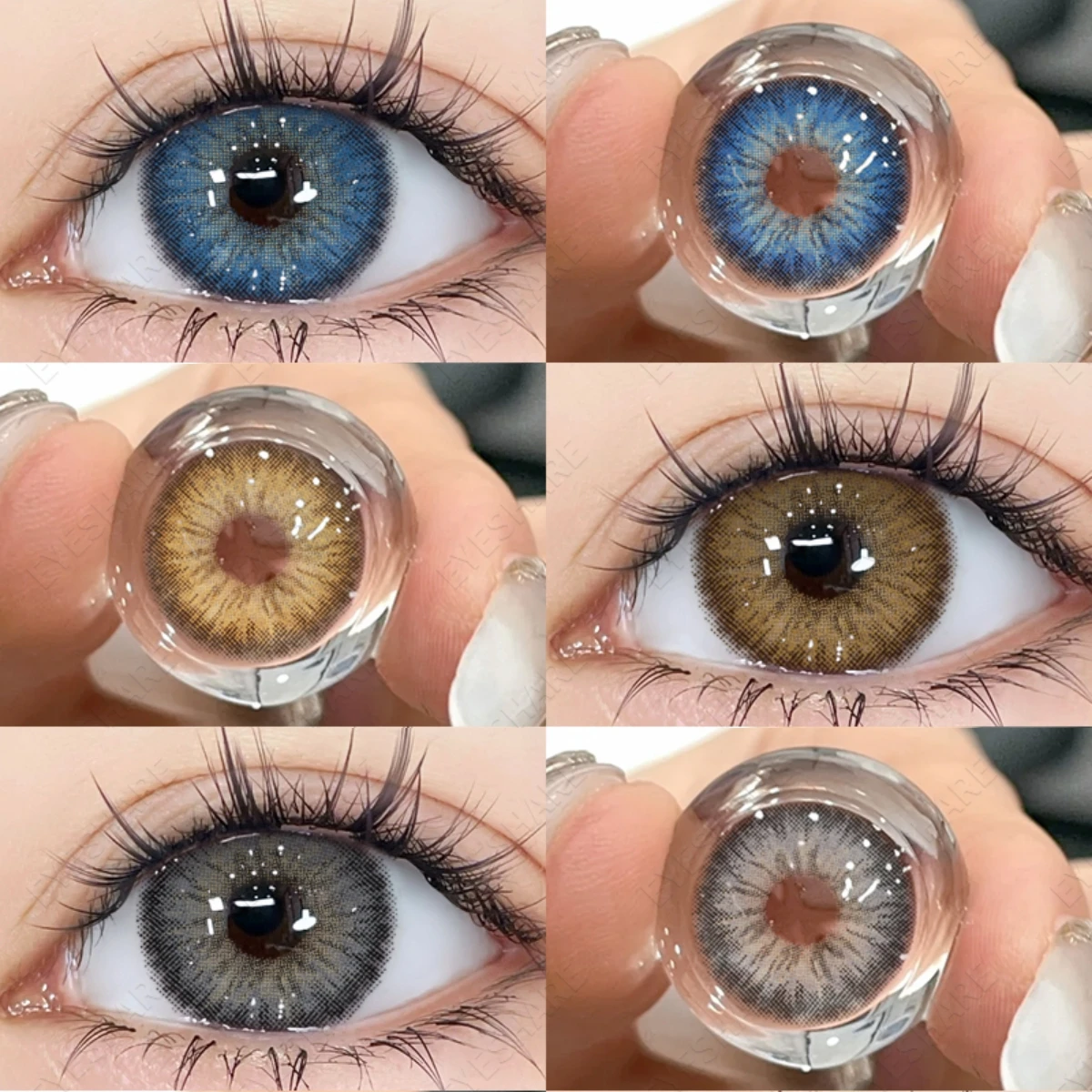 EYESHARE New 1Pair Color Contact Lenses for Eyes Blue Eye Contacts Natural Colored Gray Pupils for Eyes Green Lenses Eye Contact