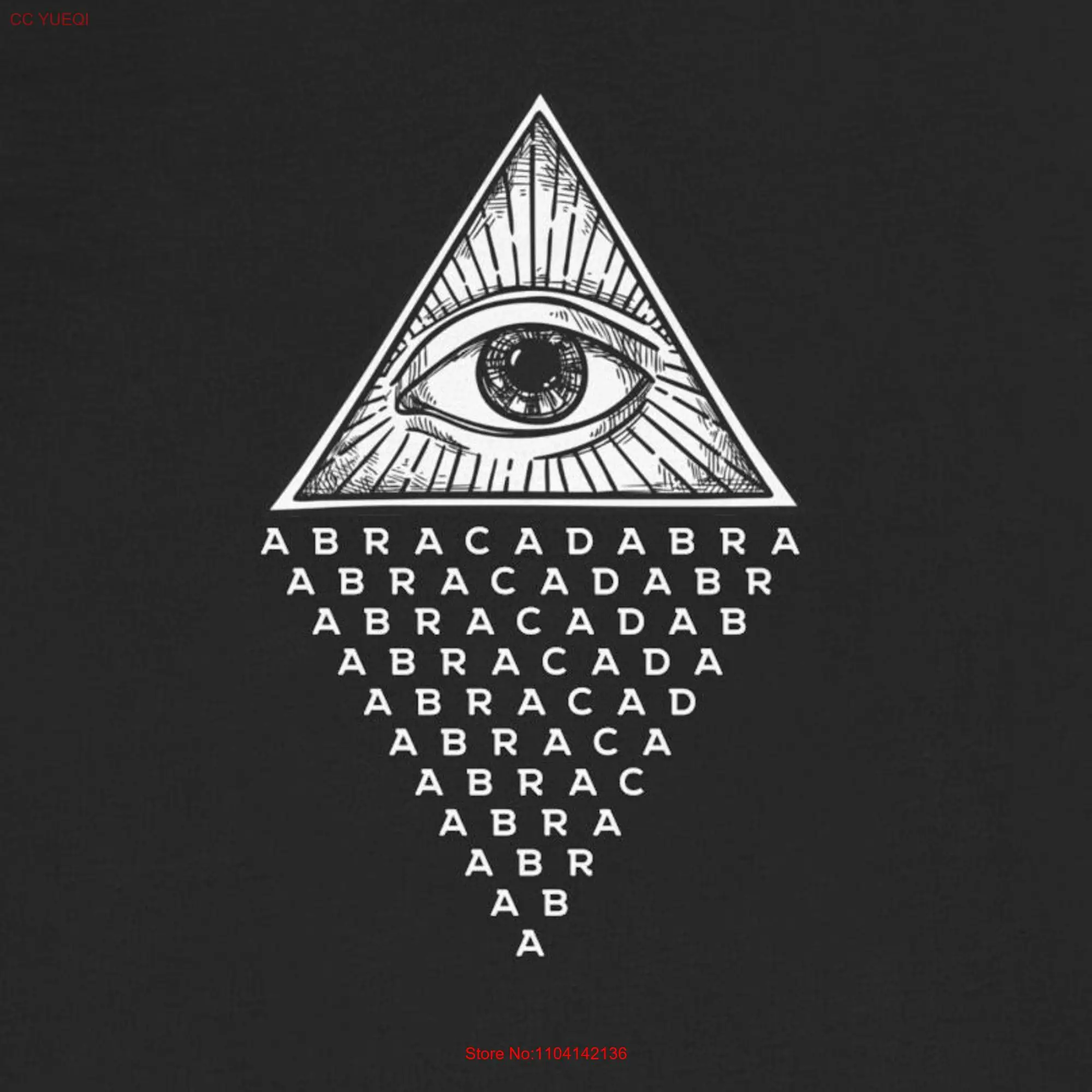 Abracadabra magic spell t shirt witchy goth girl graphic pagan occult print all seeing eye esoteric gift for witch