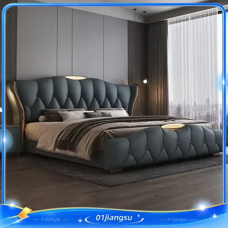 180x200cm King Size Bed Frame Complete Bedroom Furniture Set with Headboard Double Full Queen Marriage Bed Cheap Modern