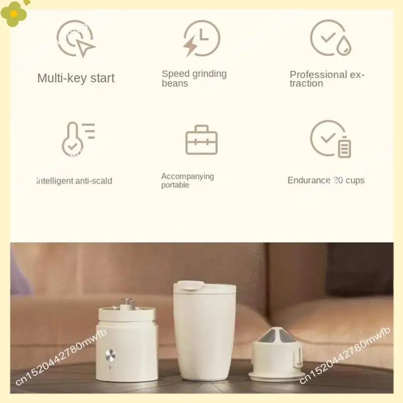 

LDHL Portable Integrated Coffee Machine Grinder Foramericano Ideal Foroffice Andtravel Use
