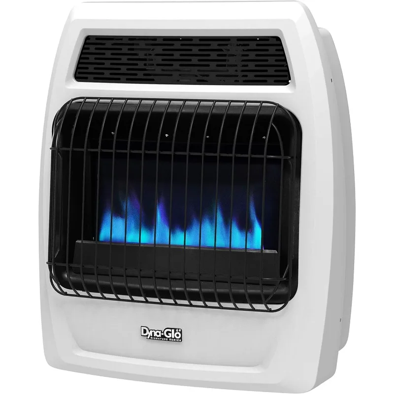 Dyna-Glo BFSS20LPT-4P 20,000 Btu Vloeibare Propaan Blauwe Vlam Thermostatische Ventilatievrije Wandverwarming, Wit