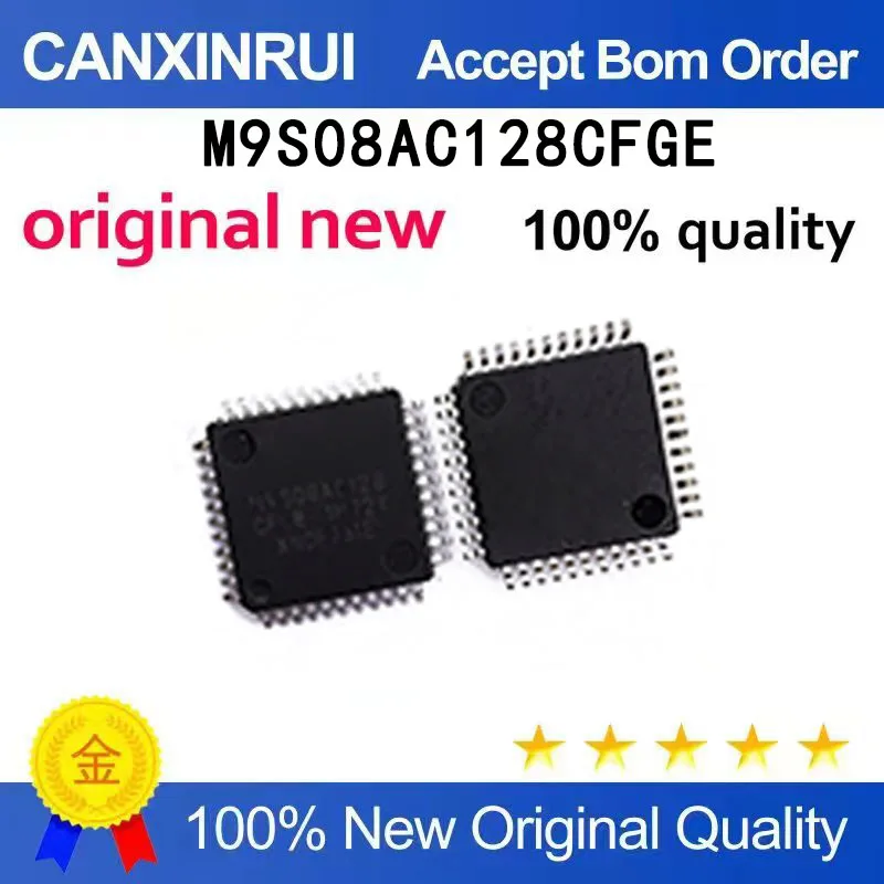 

(5pcs-100pcs)M9S08AC128 M9S08AC128CFGE 8-bit microcontroller QFP44 spot chip IC
