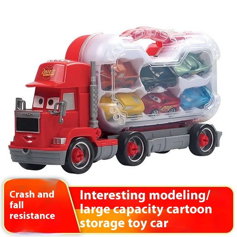 In Voorraad Disney Pixar Cars Speelgoedset met Lightning McQueen Jackson Storm Mack Pull-Back Truck Modellen Kinderen Spelen Voertuigen gift