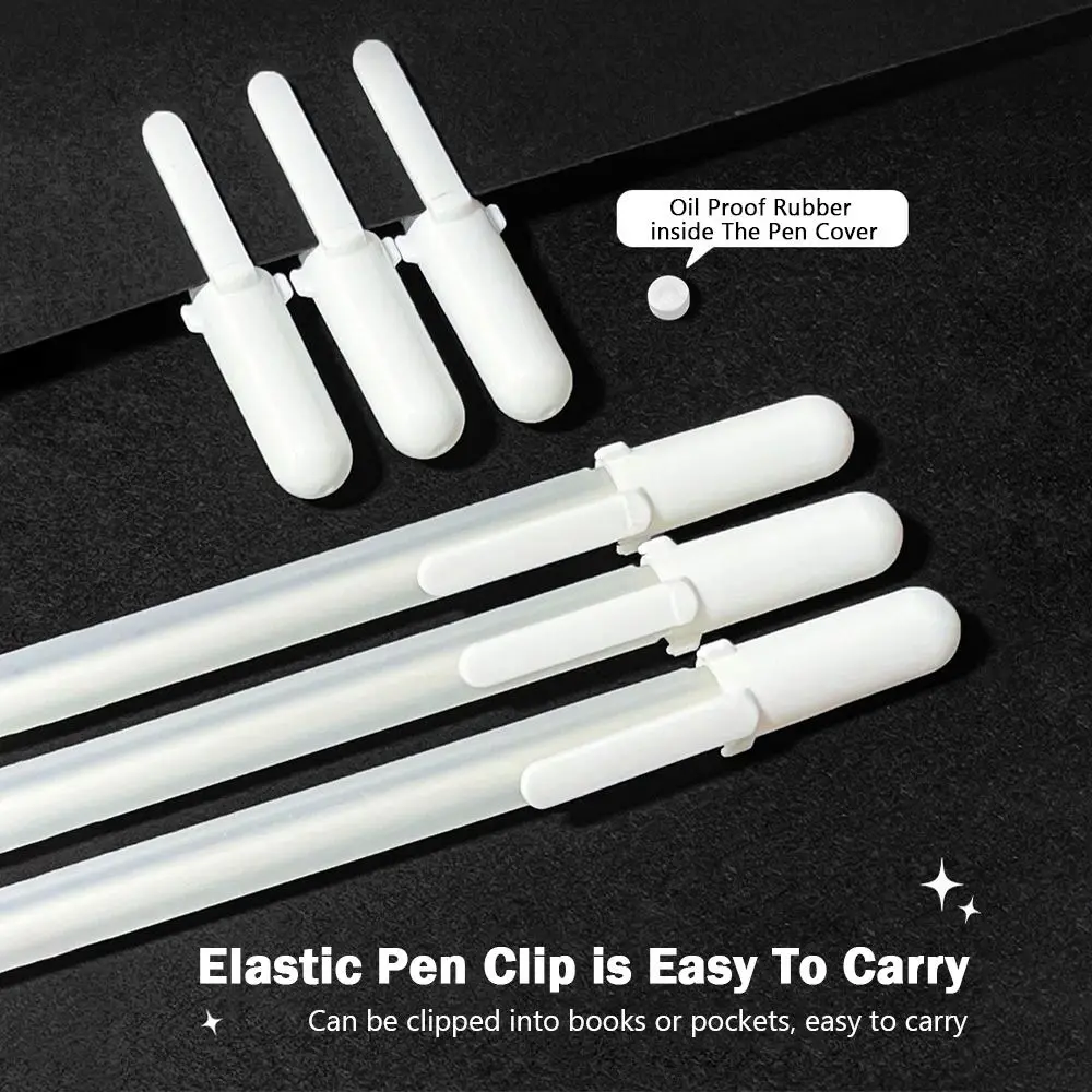 New 1.0mm White Gel Pen Waterproof Opaque White Highlight Pen Large Capacity Ink Opaque White Pen Comic Illustration