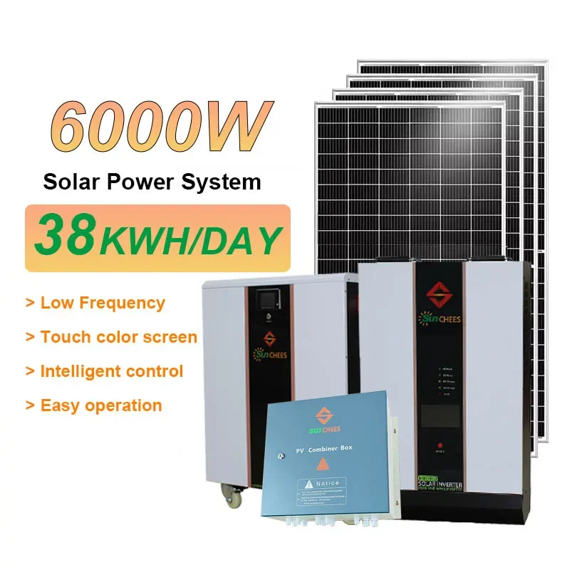 On Grid And Off Grid Hybrid 5KW ~ 40KW Solar Panels With Battery And Inverter Complete Kit Solar Energy Power System