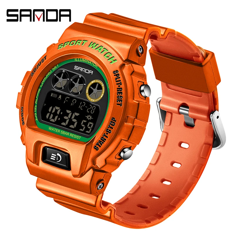 Fashion 2022 New Sanda Outdoor Mens Personalized Sports Watches Waterproof Multifunctional Luminous Digital Wristwatches 2017