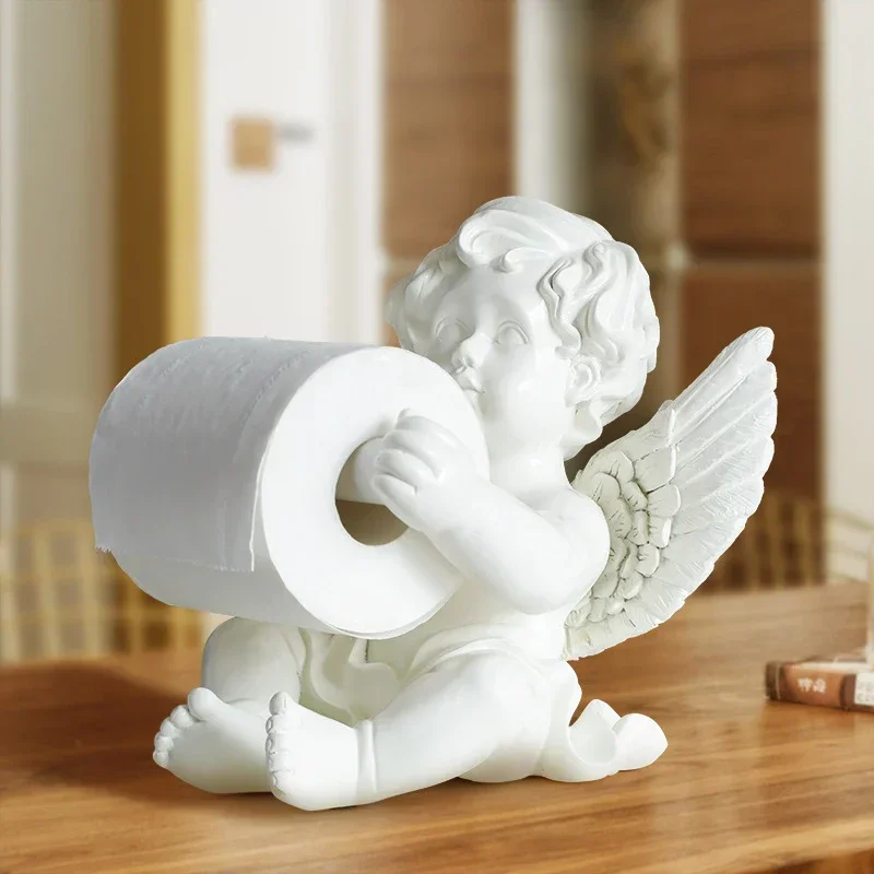 นั่ง Angel ผ้าขนหนูกระดาษสำหรับโต๊ะ,ห้องน้ำ,ห้องน้ำชั้นวางกระดาษกระดาษทิชชู่ม้วน Dispenser ที่ยึดกระดาษ