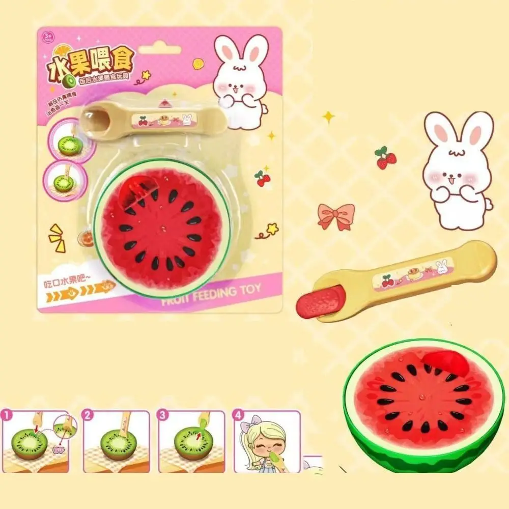 Voedselvoeding Fruitpudding Set Voederspeelgoed Simulatie Rollenspel Watermeloen Pudding Speelgoed Oranje Japans speelhuisspeelgoed