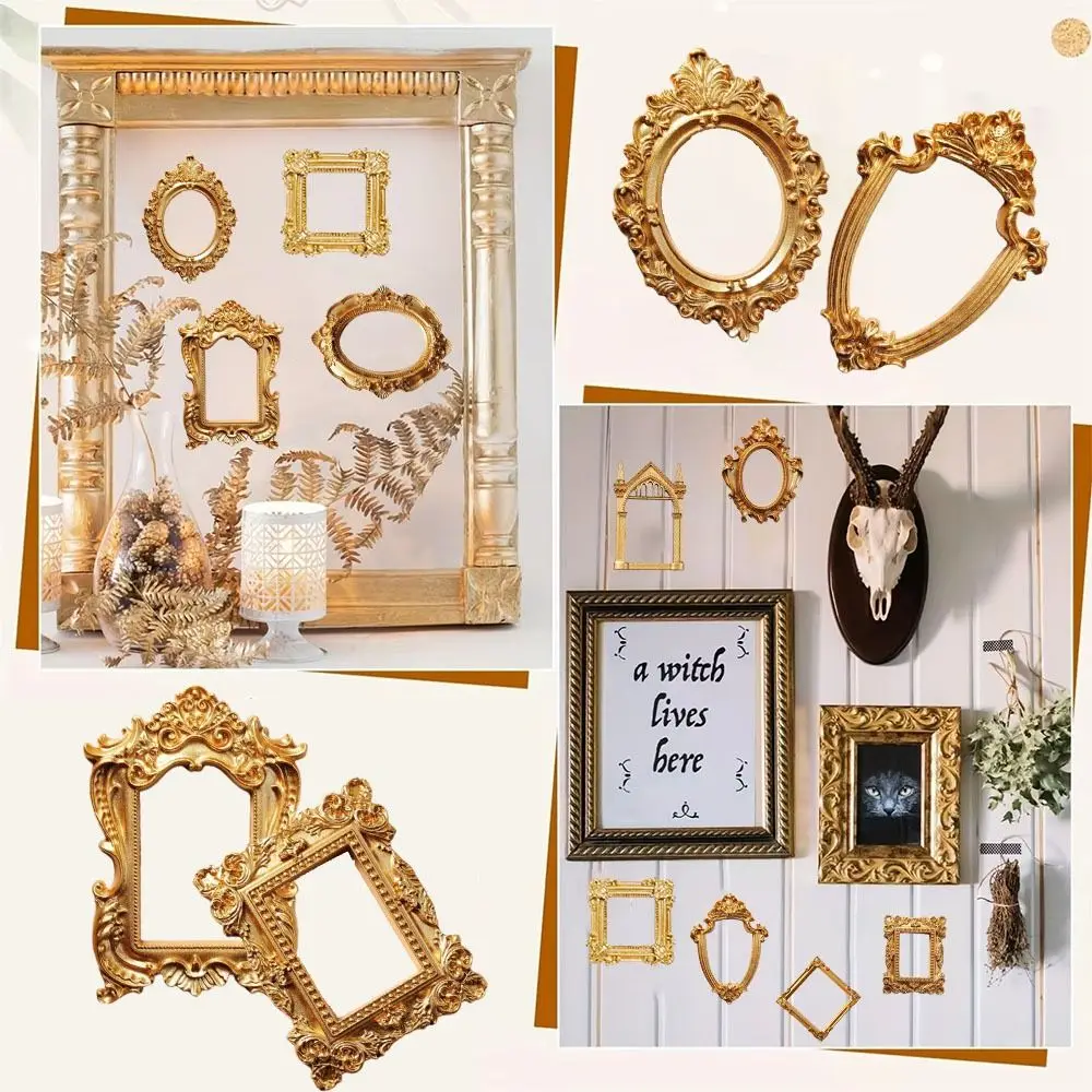 Vintage Gold DIY Shadow Box Frame DIY 3D Mini Photo Frames Memory Display Frames Gifts