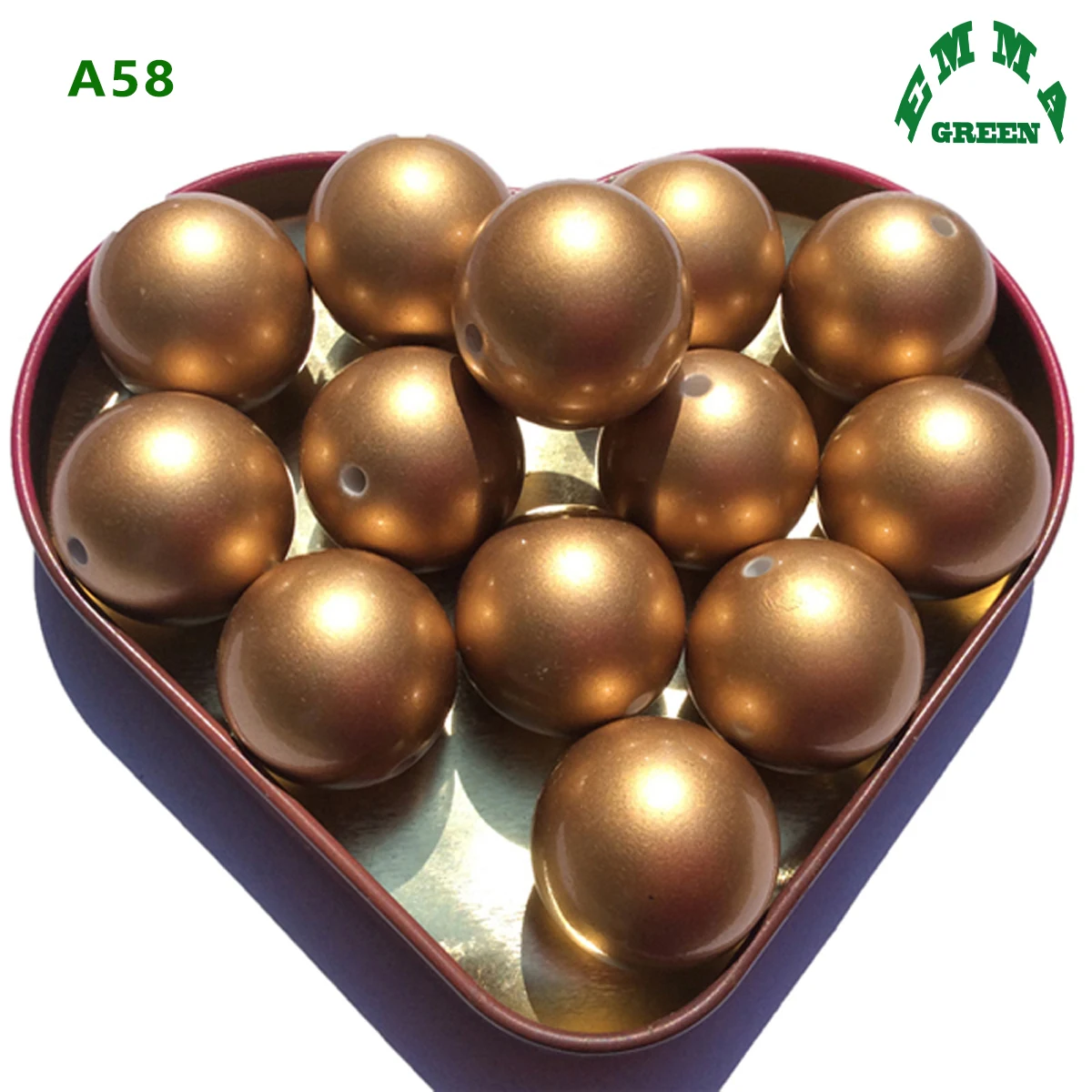 Vintage Pearls for Chunky Jewelry Wholesale 6-30mm 500g Round Acrylic Imitation Pearl beads For DIY Crafts Making A58 Matte Gold
