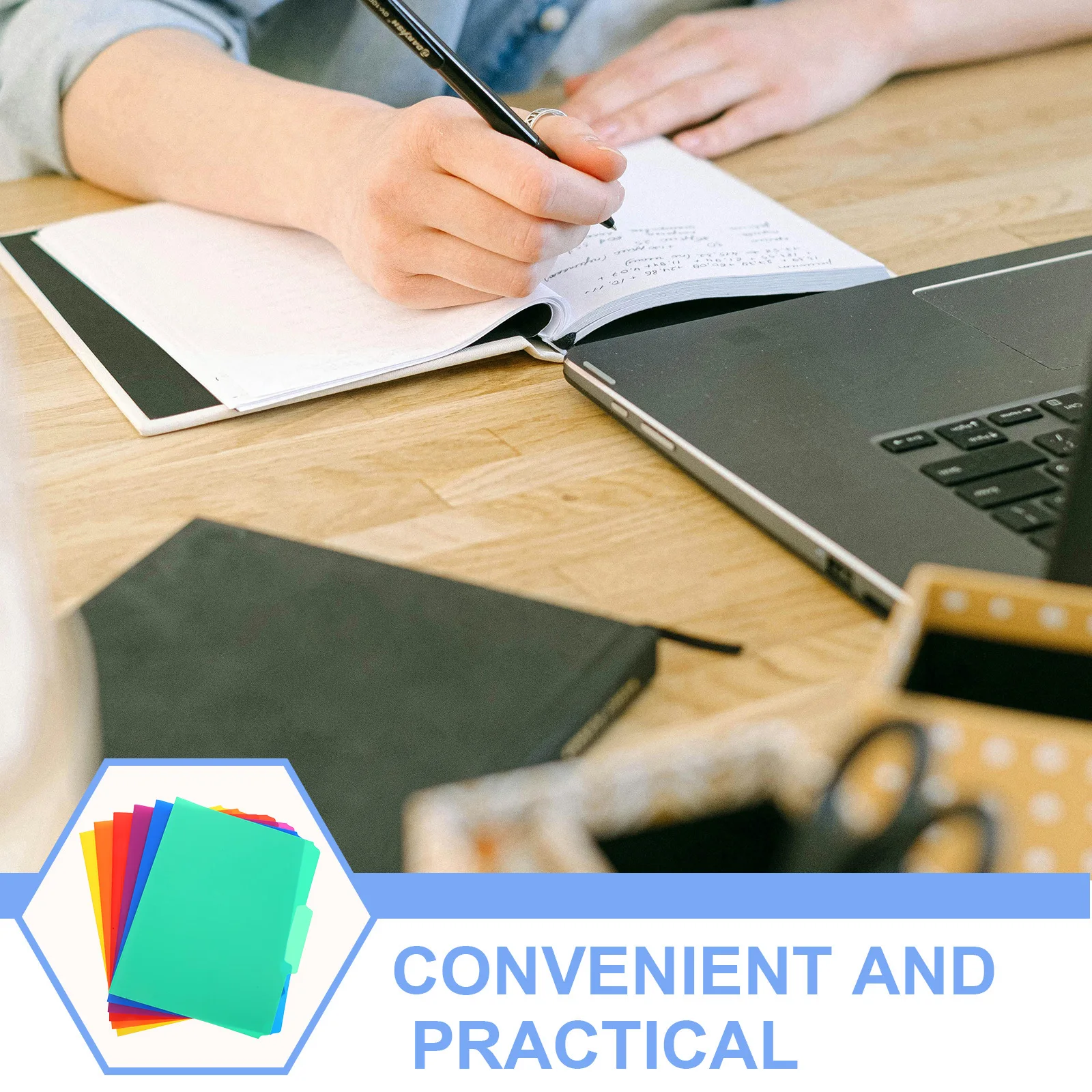 6 قطع من مجلدات الملفات البلاستيكية الملونة، منظمات متعددة الألوان لتخزين مستندات المكتب، مجلد بلاستيكي #5