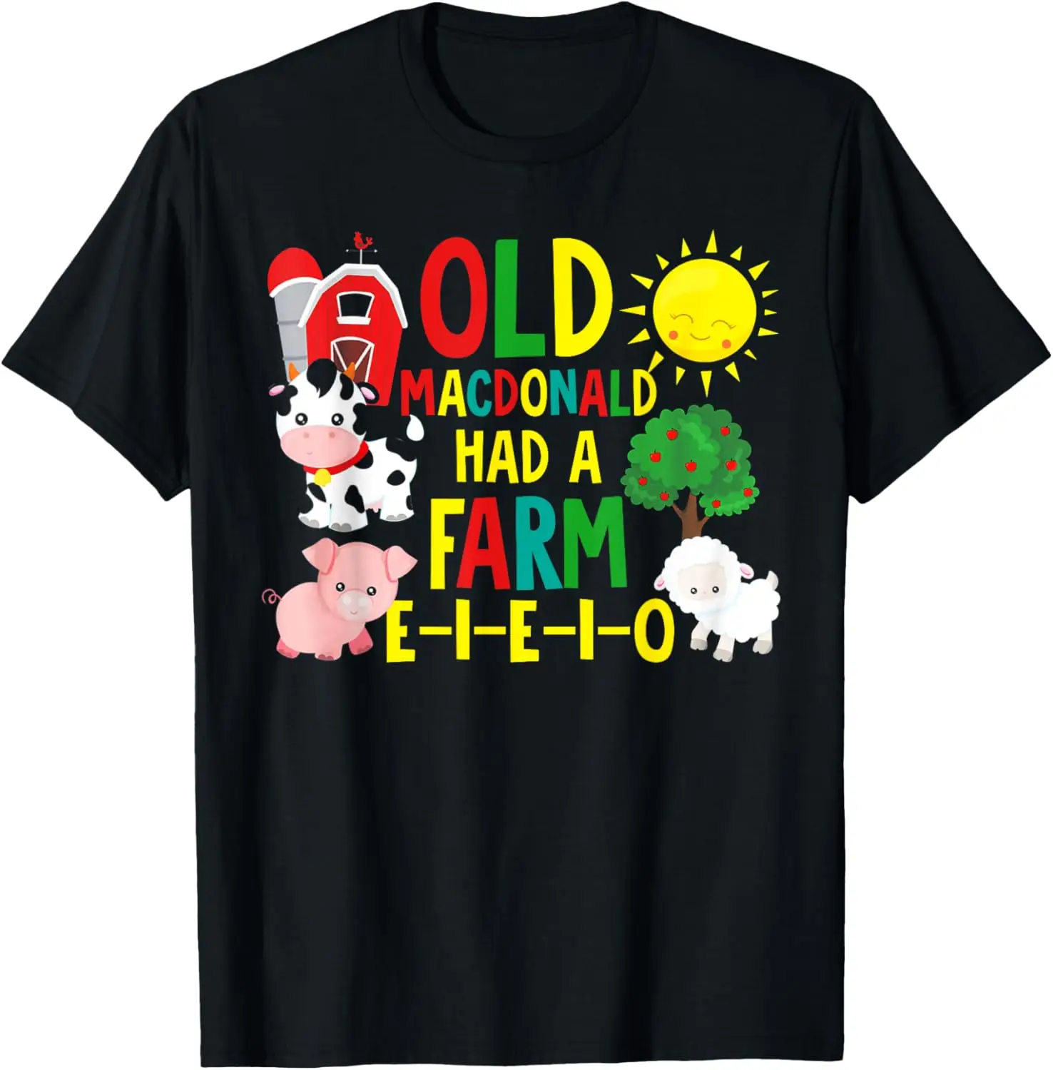 Old MacDonald Had a Farm Shirt Toddler Kids Farm Animals T-Shirt