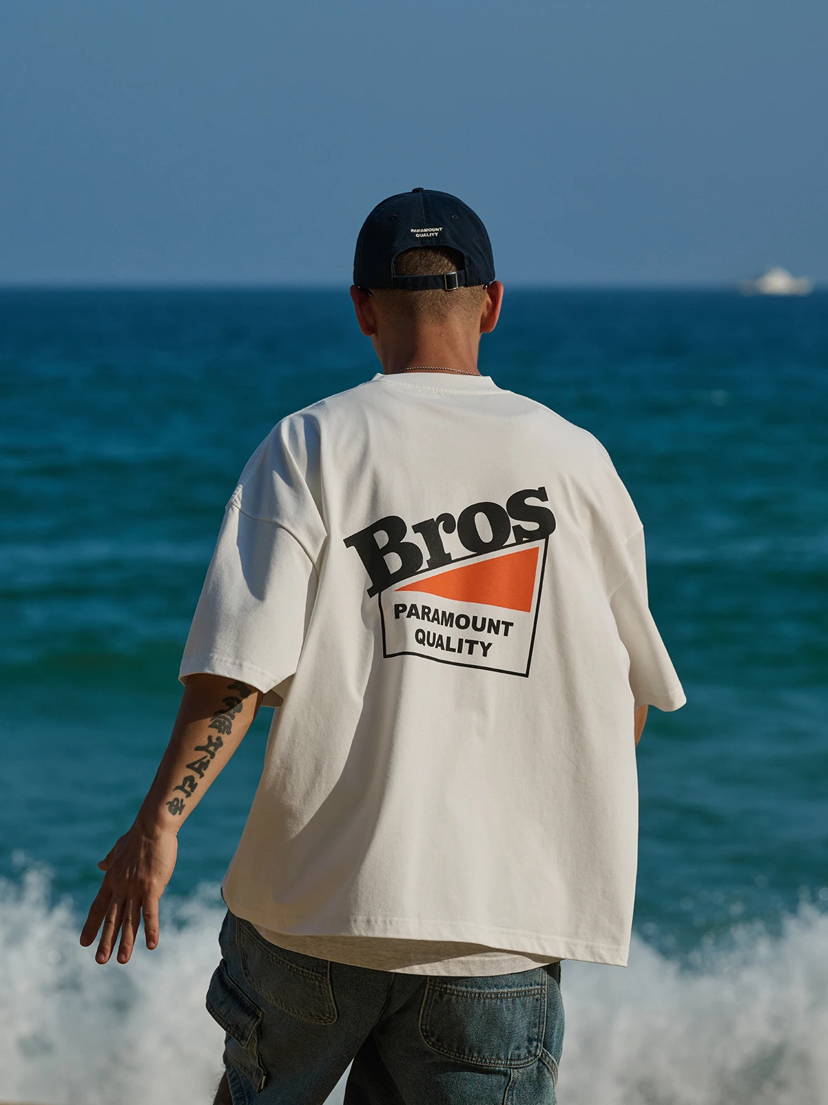 Broshood Classic Retro Logo Print Short Sleeve T-Shirt Cool Sensation Casual Loose Fit Japanese Style Citywalk Spring Fashion