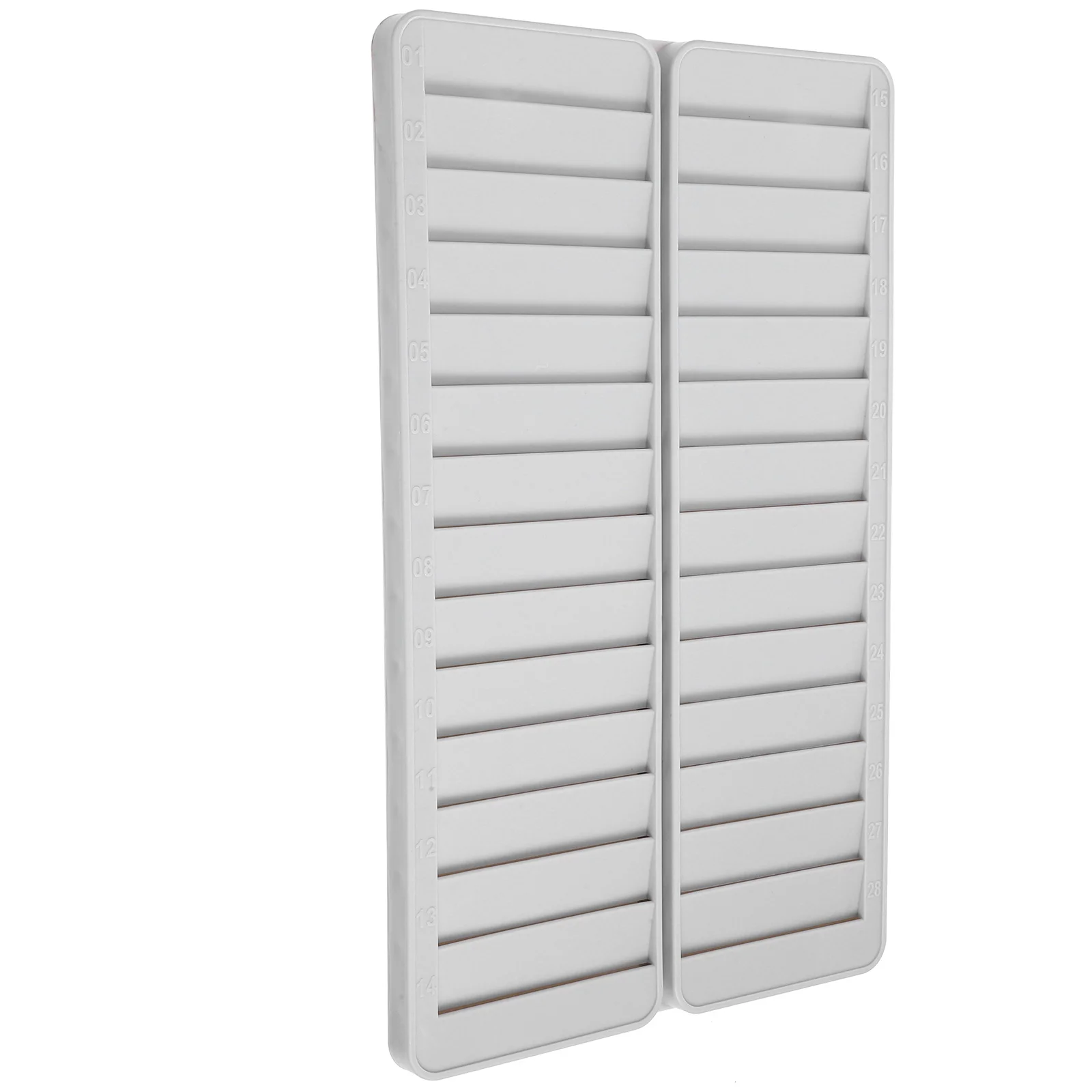 

Plastic Business Card Holder Clock Slots Cards Vertical 28-slots Rack Attendance Storage Pp Office Time Wall Mounted