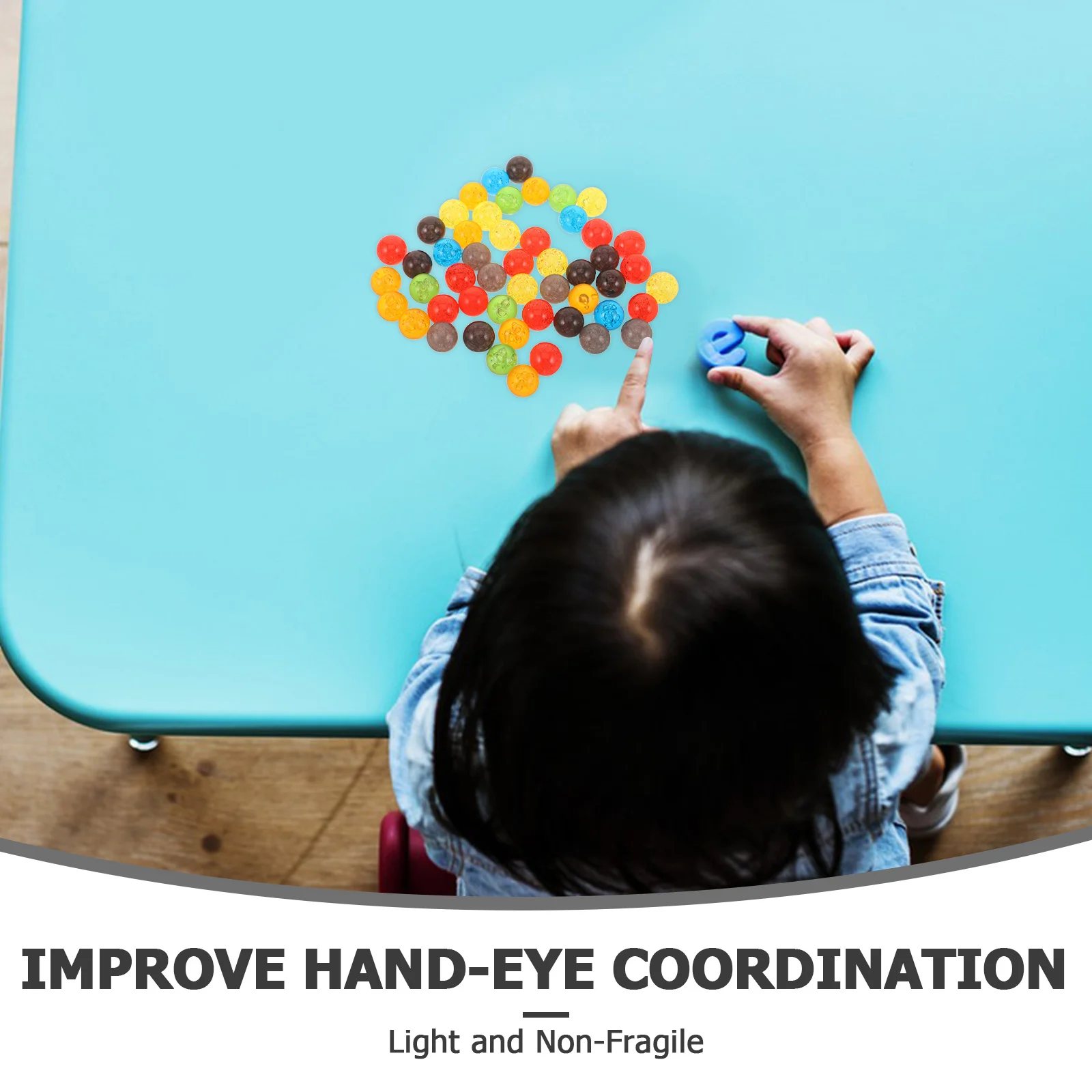 Colorful Children Marbles Set 100 Pieces Fun Party Game Indoor Outdoor Playing Balls Premium Quality Kids Gift