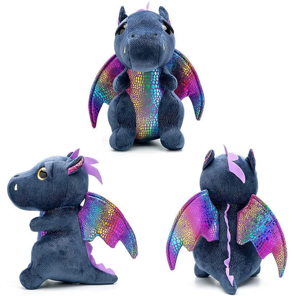 24CM Super Realistic Stuffed Animals Multi-Colored Sky Overlord Fire-Breathing Dragons Boy's  Birthday Christmas Gift Decoration