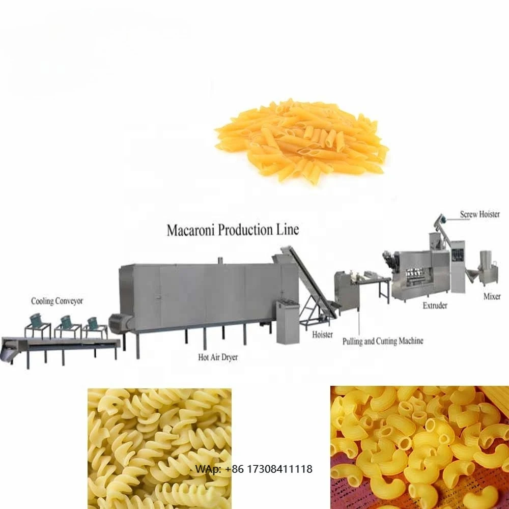 Máquina Comercial para Hacer Pasta de Arroz Tipo Mariposa, Venta Caliente 2024, 30 Kilo, 200 Kg/h, Línea de Producción China para Pasta Pequeña y Macarrones