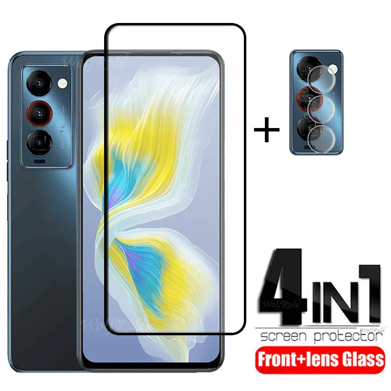 4-in-1 For Tecno Camon 18 Premier Glass For Tecno Camon 18 Premier Full 9H Tempered Glass For Tecno Camon 18 Premier Lens Glass