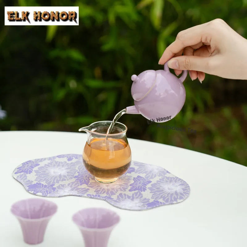 The Purple Air Comes From The East Tea Set Complete Set Luxury Tea Ceremony Set Teapot And Tea Cup Set Tableware Collection Gift view 5