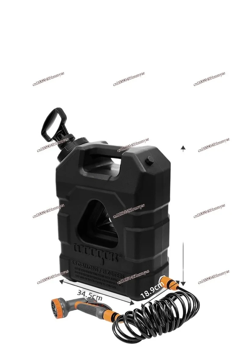 Portable Pressurized Water Tank for Camping, 5-Gallon Off-Road Shower System with 12V Pump, Outdoor Storage Bucket for Car Trave