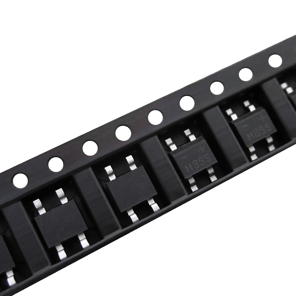 100pcs SMD MB6S 0.5A 600V Single Phases Diode Rectifier Bridge SOP-4
