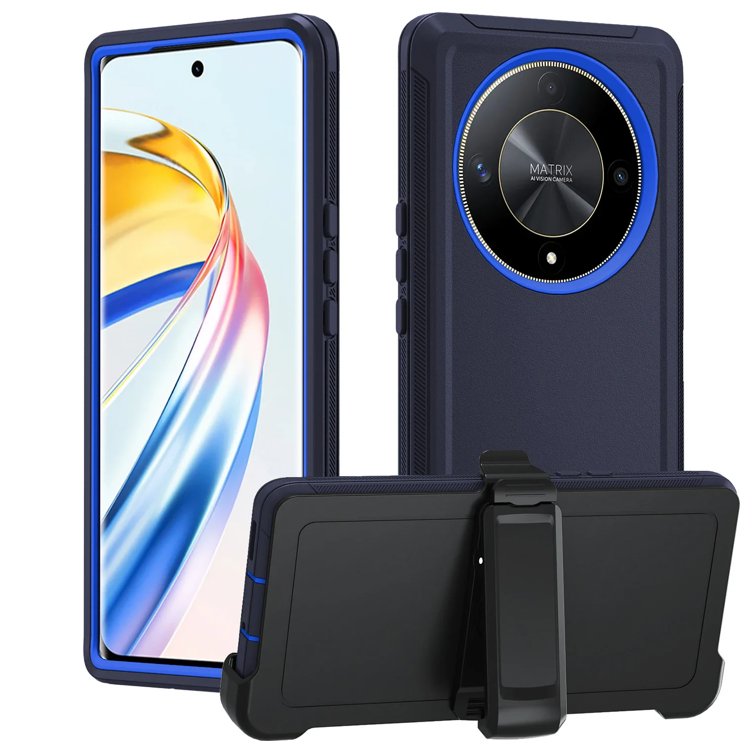 Funda Protectora Original 3 en 1 Otter Armor para Honor X9D/A/B/C X8 X7 X6 400 Lite Magic 8 7 6 5Lite, Serie Defender, Resistente, con Clip