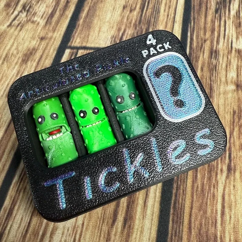 3D Printing Emotional Cucumber Figurines Mystery Pickle Jar Ornaments Funny Positive Energy Cucumber Gift Home Office Decoration - view 4