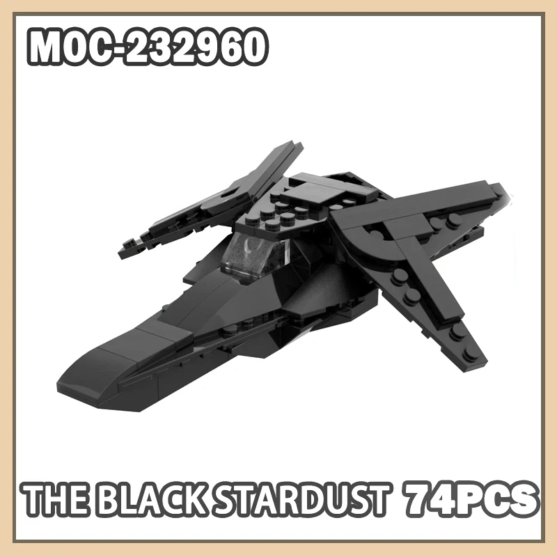

MOC-232960 Черный звездный пыль, модель строительного блока, набор кирпичей, креативные подарки, украшение для рабочего стола, 74 шт.