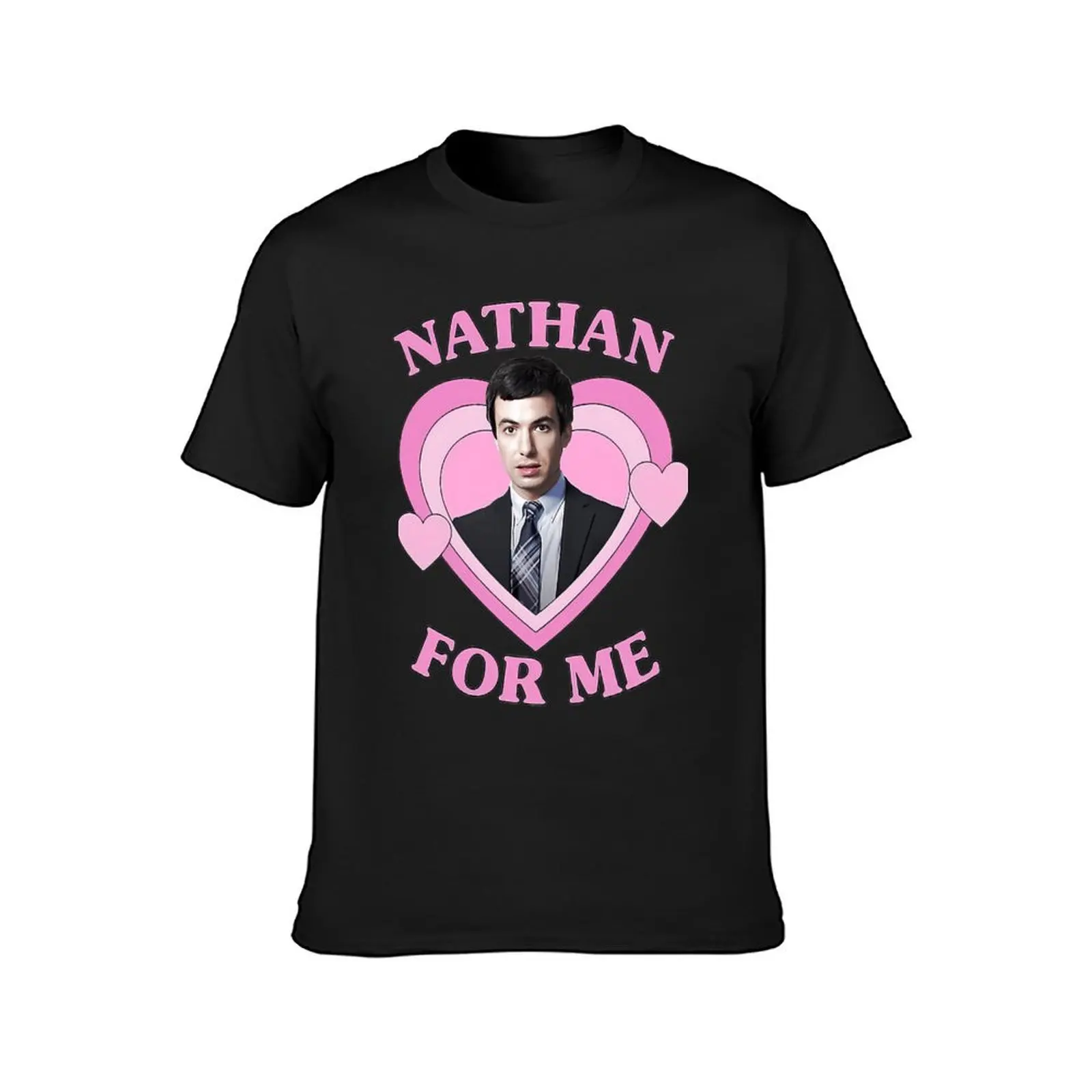 Nathan Fielder For Me Pink Heart T-Shirt animal prinfor boys korean fashion graphics sweat mens t shirt graphic