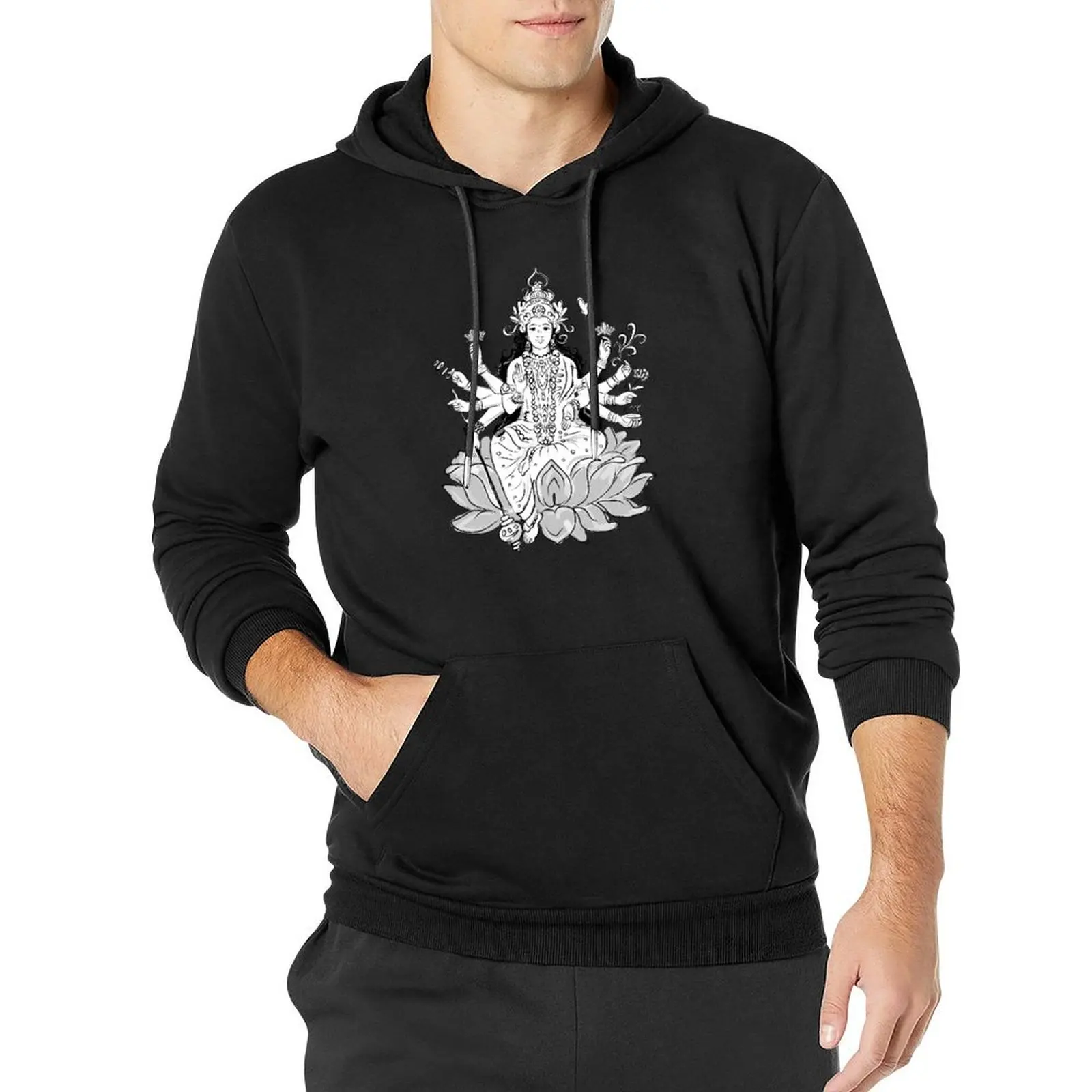 

Indian goddess Shakti, sketch Pullover Hoodie autumn new products new in hoodies & sweat-shirt
