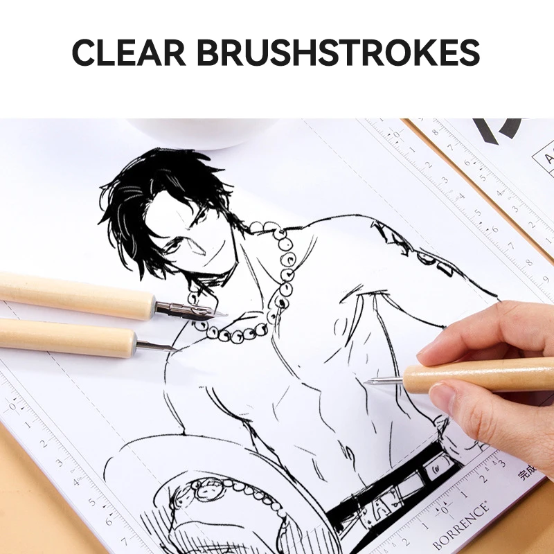 Borrence A4 Manga Paper White Children's Art & Calligraphy Animation 30 Sheets School Supplies Hand-Drawn Manga Manuscript Paper