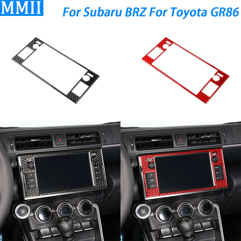 

For Subaru BRZ For Toyota GR86 2022 2023 Carbon Fiber Center Console Navigation Screen Cover Car Interior Accessories Sticker