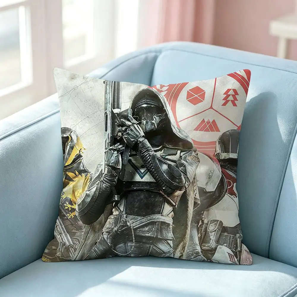 Shooting Game D-Destiny 2 Pillow Case Square Double-Sided Sofa Cushion Cover Bedroom Bedside Pillow
