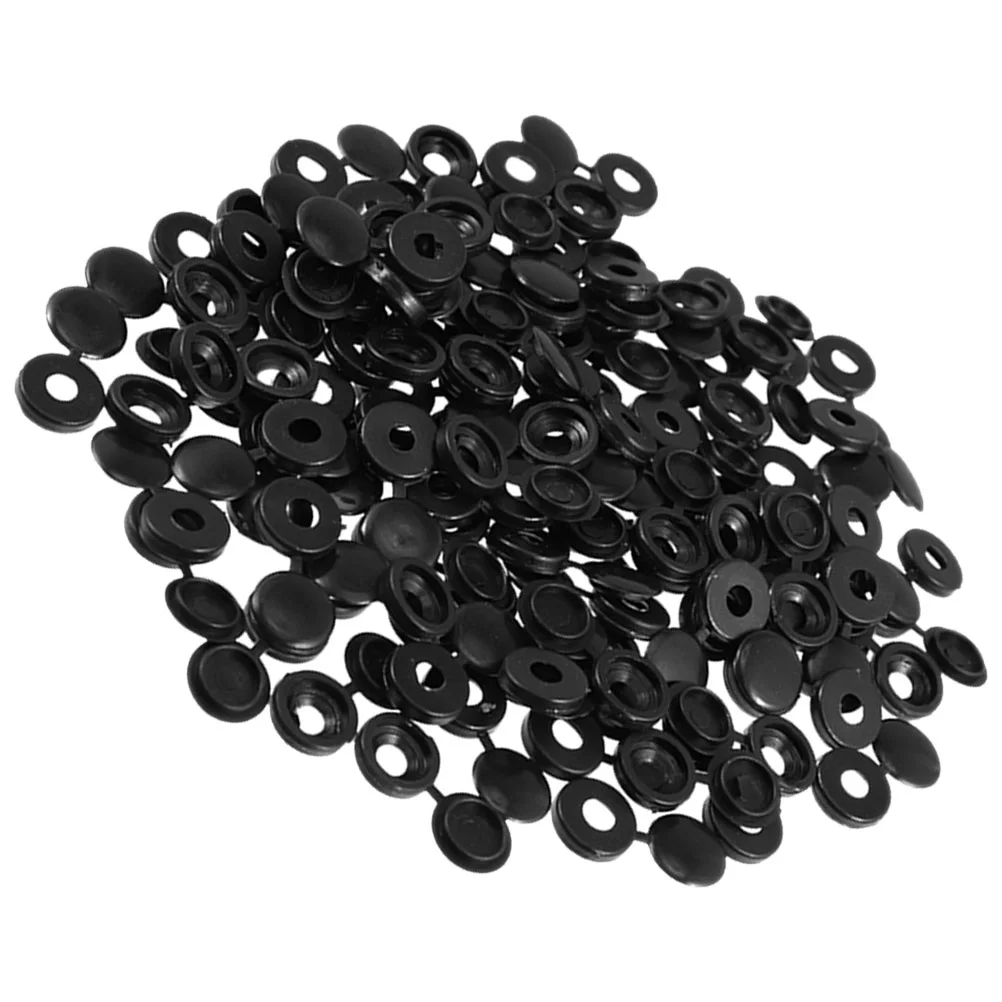 

120 Pcs Screw Cap Furniture Hardware Decorative Protective Cover Self-tapping Car (Black) 120pcs Covers Caps Plastic