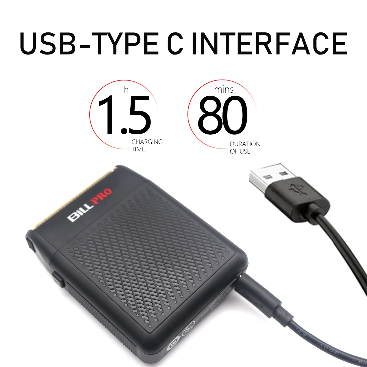 ماكينة حلاقة كهربائية للرجال ، ماكينة حلاقة محمولة للسفر ، بطارية تدوم طويلاً ، شحن قوي سريع ، هيكل صغير ، متعدد الوظائف