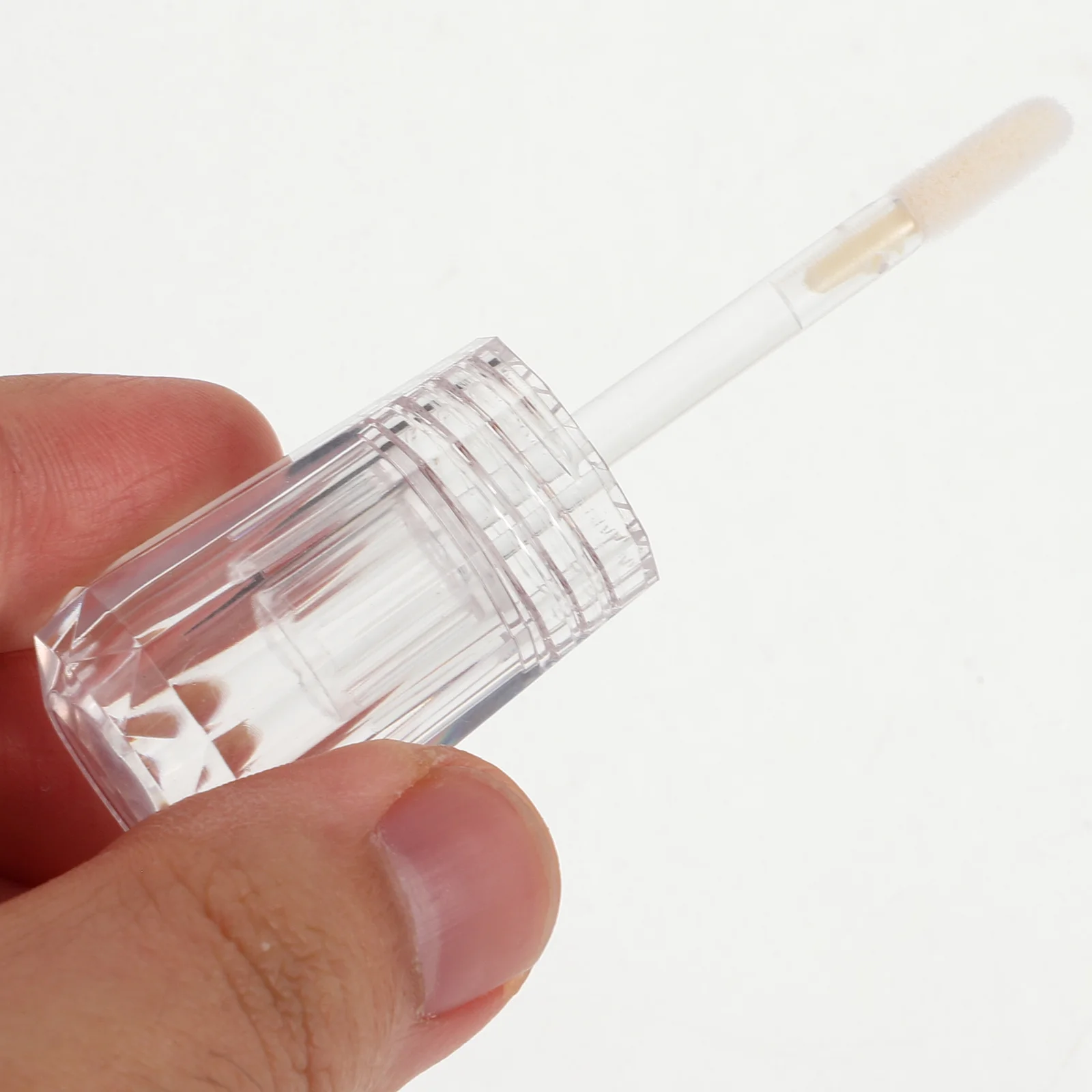 زجاجة ملمع شفاه بلاستيكية متينة، حاوية بلسم شفاه صغيرة للسفر والتخزين، أنبوب ملمع شفاف #2